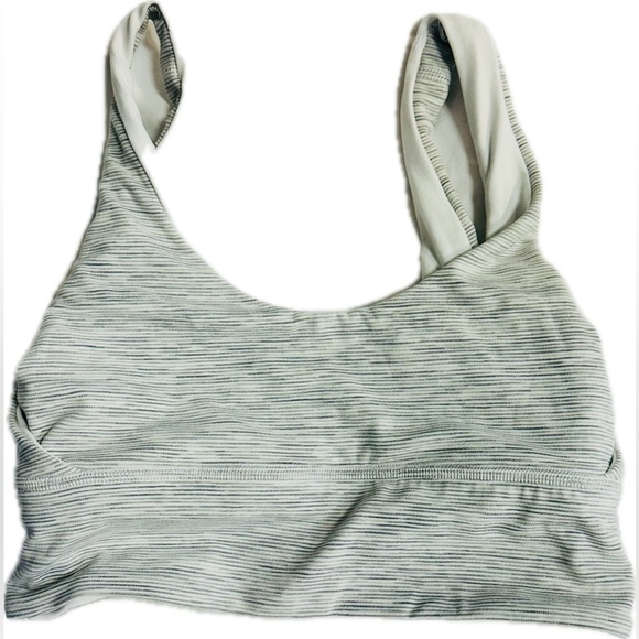 LULULEMON Align Reversible Gray Striped Sports Bra 4 - Picture 5 of 7